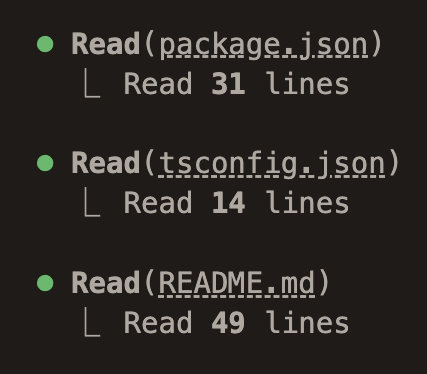 Before: individual file paths shown inline